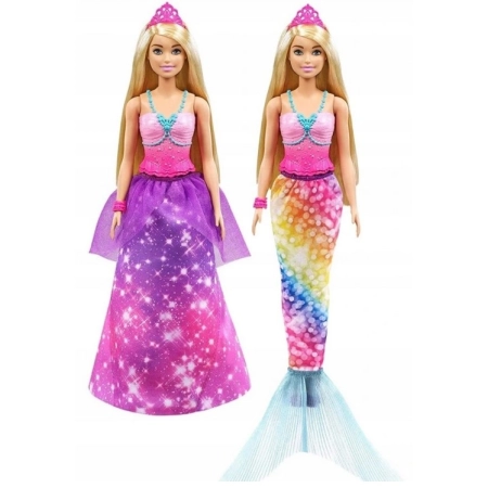 Lalka BARBIE Dreamtopia Syrenia Przemiana GTF9